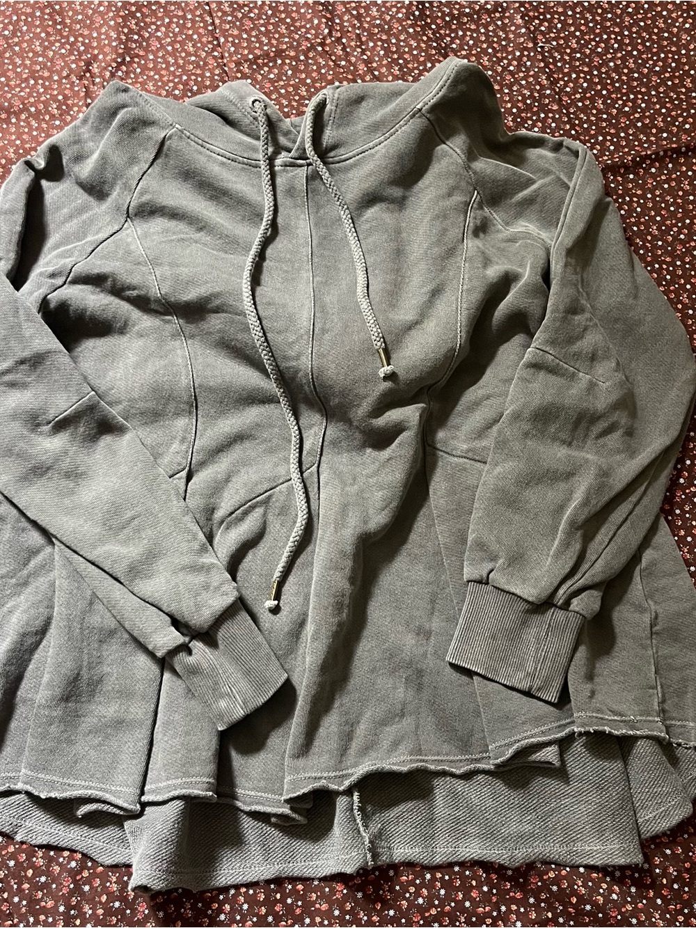 Anthropologie PILCRO and The Letterpress Flynn Washed Flare Hoodie Size S